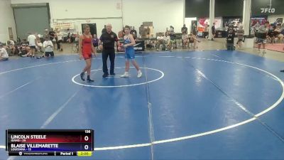 136 lbs Placement Matches (8 Team) - Lincoln Steele, Idaho vs Blaise Villemarette, Louisiana