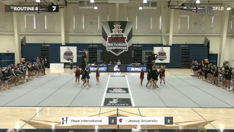 STUNT - Jessup University (#2) vs. Hope International University (#1), Jessup University (#2) vs. Hope International University (#1) vs. - NAIA Day 3