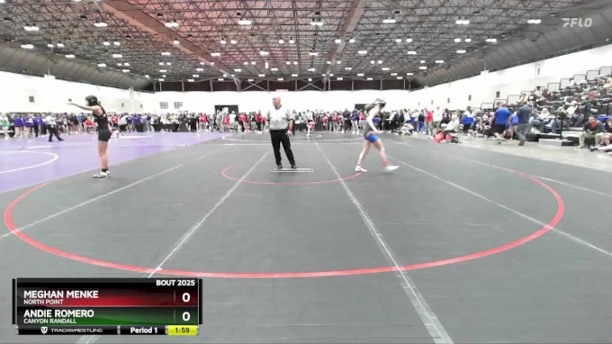 110 lbs Champ. Round 1 - Meghan Menke, North Point vs Andie Romero ...