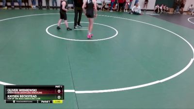 102 lbs Cons. Round 1 - Kaysen Beckstead, Top Of The Rock Wrestling Club vs Oliver Wisniewski, Green River Grapplers Wrestling