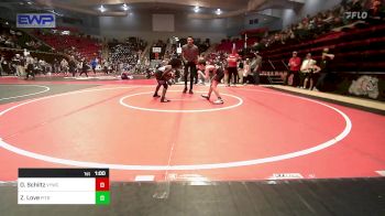 76 lbs Quarterfinal - Owen Schiltz, Verdigris Youth Wrestling vs Zavion Love, Pitbull Wrestling Academy