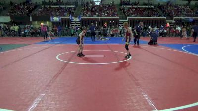 66 lbs Cons. Round 1 - Boone McBride, Glendive Mat Devils vs Bram Jones, Fort Benton Longhorn Wrestling