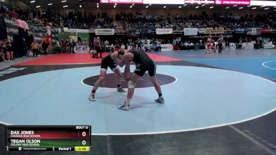 160 lbs Cons. Round 1 - Tegan Olson, Colony High School vs DAX JONES, Chugiak High School