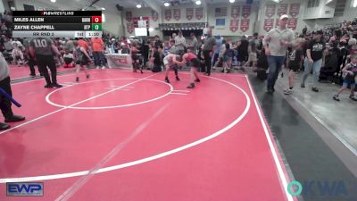 110 lbs Rr Rnd 2 - Miles Allen, Barnsdall Youth Wrestling vs Zayne Chappell, Tulsa Blue T Panthers