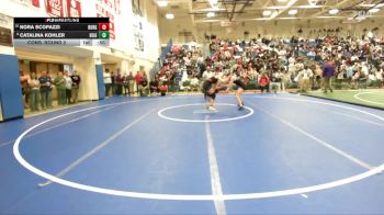 Girls 135 lbs Cons. Round 2 - Nora Scopazzi, Burlingame&nbsp;Girls vs Catalina Kohler, Hillsdale&nbsp;Girls