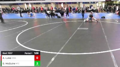 7th - 8th grade - 123 Champ. Round 1 - Aaden Luke, Iowa vs Griffin McGuire, McDominate Training Center