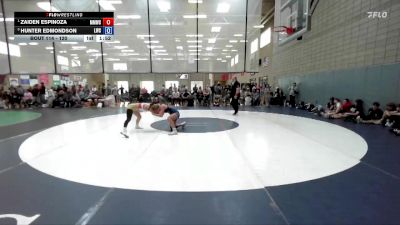 120 lbs Quarterfinal - Zaiden Espinoza, Mountain Man Wrestling Club vs Hunter Edmondson, Lakeland Wrestling Club