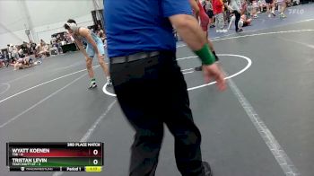 106 lbs Placement (4 Team) - Wyatt Koenen, TSB vs Tristan Levin, Team Shutt GT