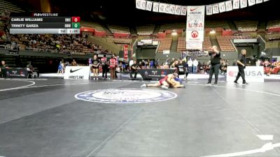 Cons. Round 3 - Carlie Williams, Blazers Wrestling Club vs Trinity Garza, Red Wave Wrestling