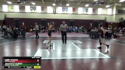 115 lbs Cons. Round 1 - Libby Stocks, Waterloo West vs Abagayle Albert, Prairie, Cedar Rapids