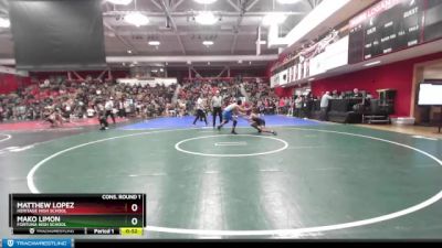 159 lbs Cons. Round 1 - Mako Limon, Fortuna High School vs Matthew Lopez, Heritage High School