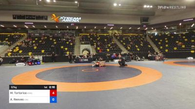 57 kg Consi Of 8 #2 - Michael Tortorice, Knights RTC vs Aden Reeves, Viking Wrestling Club (IA)