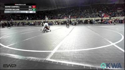 130 lbs Consi Of 8 #1 - Roper Campbell, Collinsville Cardinal Youth Wrestling vs Cooper Willard, D3 Wrestling Cluib