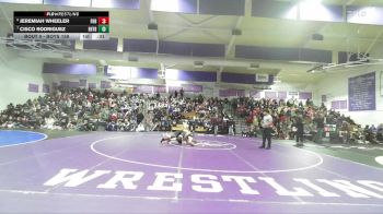 Boys 159 lbs Cons. Round 2 - Cisco Rodriguez, Enterprise Boys vs Jeremiah Wheeler, Foothill Boys