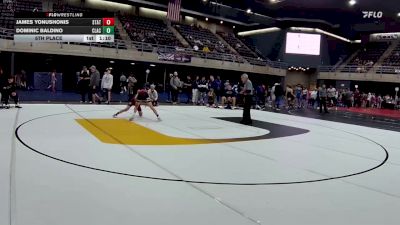 95 lbs 5th Place - James Yonushonis, State College vs Dominic Baldino, Clacksburg