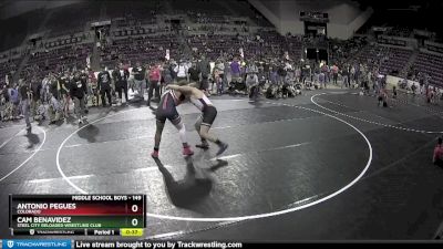 149 lbs Cons. Round 3 - Antonio Pegues, Colorado vs Cam Benavidez, Steel City Reloaded Wrestling Club