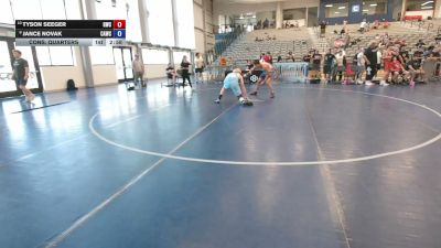 165 lbs Cons. Quarters - Tyson Seeger, Granite Wrestling Club vs Jance Novak, CASHMERE WC