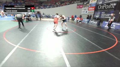 5A Boys 285 lbs 5th Place Match - Kekoa Kaho`O Kaulana, Ashland Boys vs Lukas Quade, Bend Boys