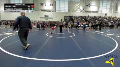 62 lbs Champ. Round 2 - Kaelynn Steadman, Franklinville Wrestling Club vs Mabel Lang, Baldwinsville Wrestling Club