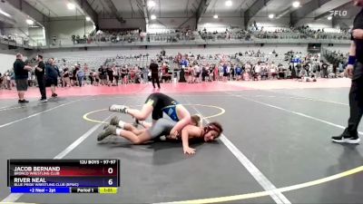 97-97 lbs Round 2 - River Neal, Blue Pride Wrestling Club (BPWC) vs Jacob Bernand, Bronco Wrestling Club