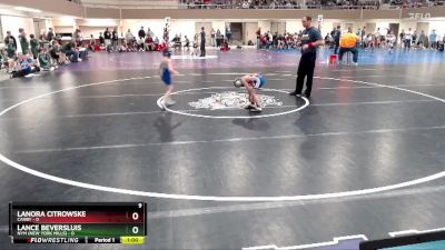 45 lbs Semis & 1st Wrestleback (8 Team) - Lanora Citrowske, Canby vs Lance Beversluis, NYM (New York Mills)