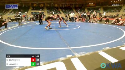 125 lbs Semifinal - Carson Bowline, Coweta 12u vs Kiah Locust, The Leftovers