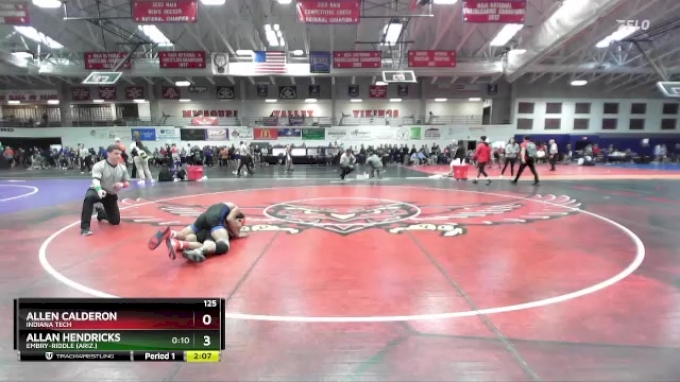 125 lbs Champ. Round 3 - Allen Calderon, Indiana Tech vs Allan ...