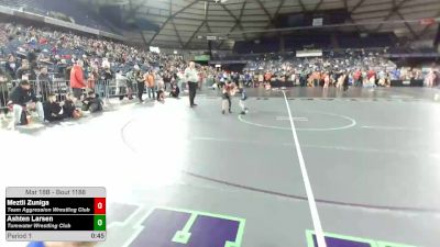 53 lbs Champ. Rd Of 16 - Meztli Zuniga, Team Aggression Wrestling Club vs Ashten Larsen, Tumwater Wrestling Club