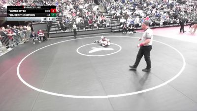 6A 144 lbs Cons. Round 3 - Kaisen Thompson, Farmington vs James Hyer, Herriman