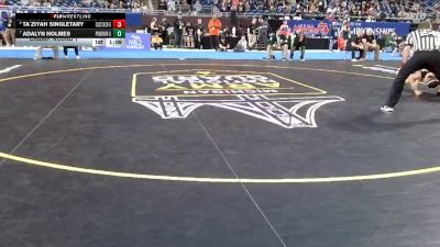 Girls-170 lbs Champ. Round 1 - Adalyn Holmes, LeRoy Pine River (Girls) vs Ta`Ziyah Singletary, Detroit Cass Tech (Girls)