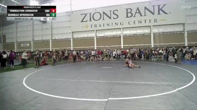 90 lbs 1st Place Match - Emmalynn Arneson, Challis Blackhearts vs Izabeau Speredon, Sanderson Wrestling Academy