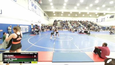 115 lbs Quarterfinal - Mia Rubio, Royal High School vs Aanye Tellez, Team Thunder