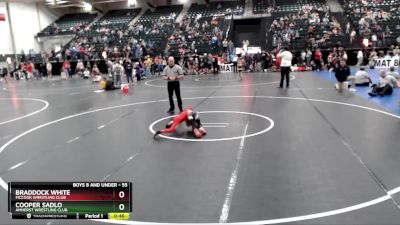 55 lbs 3rd Place Match - Braddock White, McCook Wrestling Club vs Cooper Sadlo, Amherst Wrestling Club