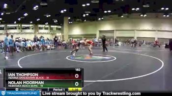 182 lbs Quarters & Wb (16 Team) - Ian Thompson, Indiana Smackdown Black vs Nolan Moorman, Nebraska Beach Bums