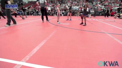 67 lbs Quarterfinal - Kayson Diggs, HURRICANE WRESTLING ACADEMY vs Emerly Pretty Bear, Harrah Little League Wrestling