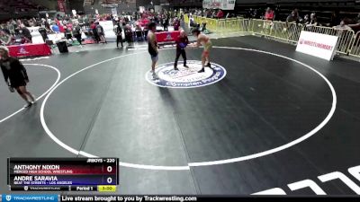 220 lbs Champ. Round 2 - Anthony Nixon, Merced High School Wrestling vs Andre Saravia, Beat The Streets - Los Angeles