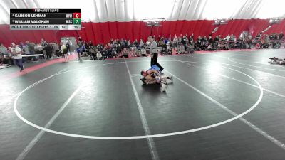 12U Boys - 108 lbs Quarters - William Vaughan, Wisconsin vs Carson Lehman, Warrior Youth Wrestling