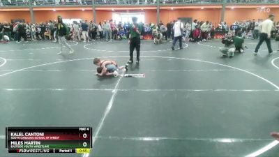 45 lbs Champ. Round 2 - Miles Martin, Eastside Youth Wrestling vs Kalel Cantoni, South Carolina School Of Wrest