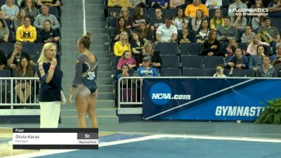 Olivia Karas - Floor, Michigan - 2019 NCAA Gymnastics Ann Arbor Regional Championship