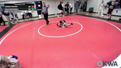 75 lbs Quarterfinal - Kaiden Toppah, Jay Wrestling Club vs Kale Shatswell, Tiger Trained Wrestling