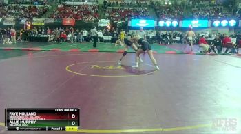 G - 126 lbs Cons. Round 4 - Faye Holland, Beaverhead Co. (Dillon)/ Sheridan/Twin Bridges Girls vs Allie Murphy, Belgrade Girls