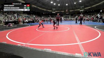 64 lbs Quarterfinal - Aiden Canady, Berryhill Wrestling Club vs Bryston Brimacomb, Checotah Matcats