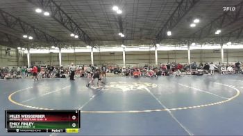 97 lbs Round 3 (4 Team) - Miles Weisgerber, Homedale Wrestling Club vs Emily Finley, Team Northwest