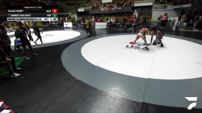 Champ. Round 3 - Alias Raby, Anderson High School Wrestling vs James ...