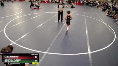 105 lbs Cons. Round 1 - Cora Reinking, Princeton Wrestling vs Braxton Turney, New Prague Wrestling