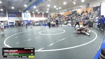 150 lbs Quarterfinal - Niko Valenzuela, Fountain Valley vs Chris Anguiano, Millikan High Shcool