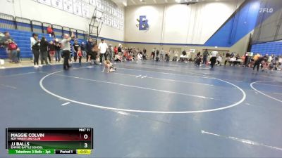 39 lbs Quarterfinal - Jj Balls, Empire Battle School vs Maggie Colvin, Roy Wrestling Club