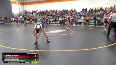 100 lbs Cons. Round 3 - Carter Koenig, Tiger Wrestling Club vs Keaton Schmid, Benton Community Wrestling Clu