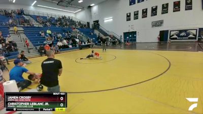 59 lbs Round 4 - Jamen Crosby, North Big Horn Rams vs Christopher LeBlanc Jr., Powell Wrestling Club