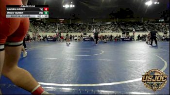 170 lbs Quarterfinal - Hayden Justice, Tahlequah Wrestling Club vs Jason Yarber, Woodland Wrestling Club